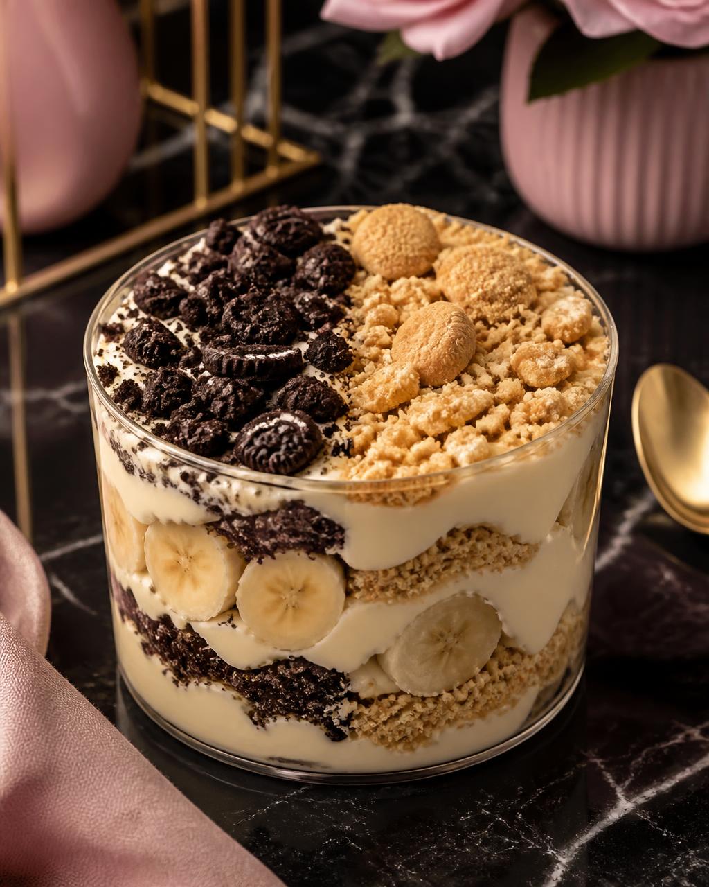 Blondie banana pudding cup